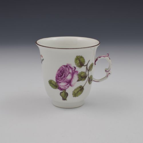 Fine Meissen Porcelain Holzschnittblumen Woodcut Flowers Chocolate Cup C.1740