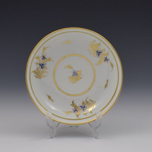 fig 1. Georgian Coalport Porcelain Tea Bowl, Coffee Can & Saucer Trio c.1805