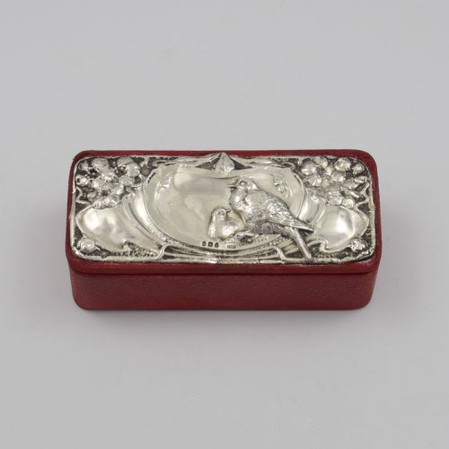 Edwardian Art Nouveau Silver Mounted Jewellery / Sewing Box