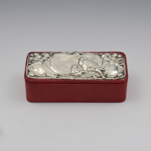 fig 1. Edwardian Art Nouveau Silver Mounted Jewellery / Sewing Box