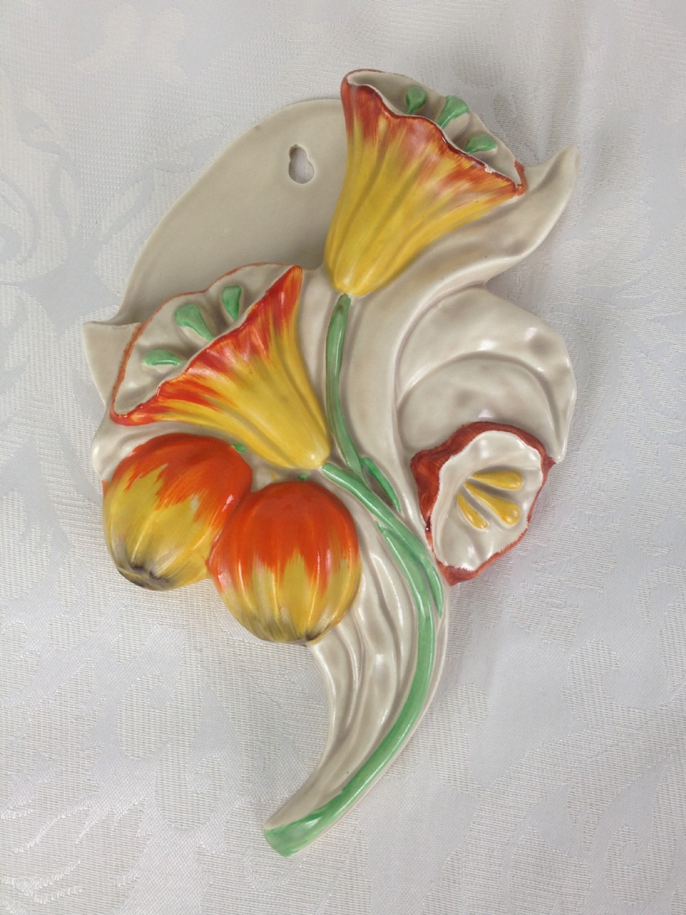 Art Deco Clarice Cliff Bellflower Wall Pocket