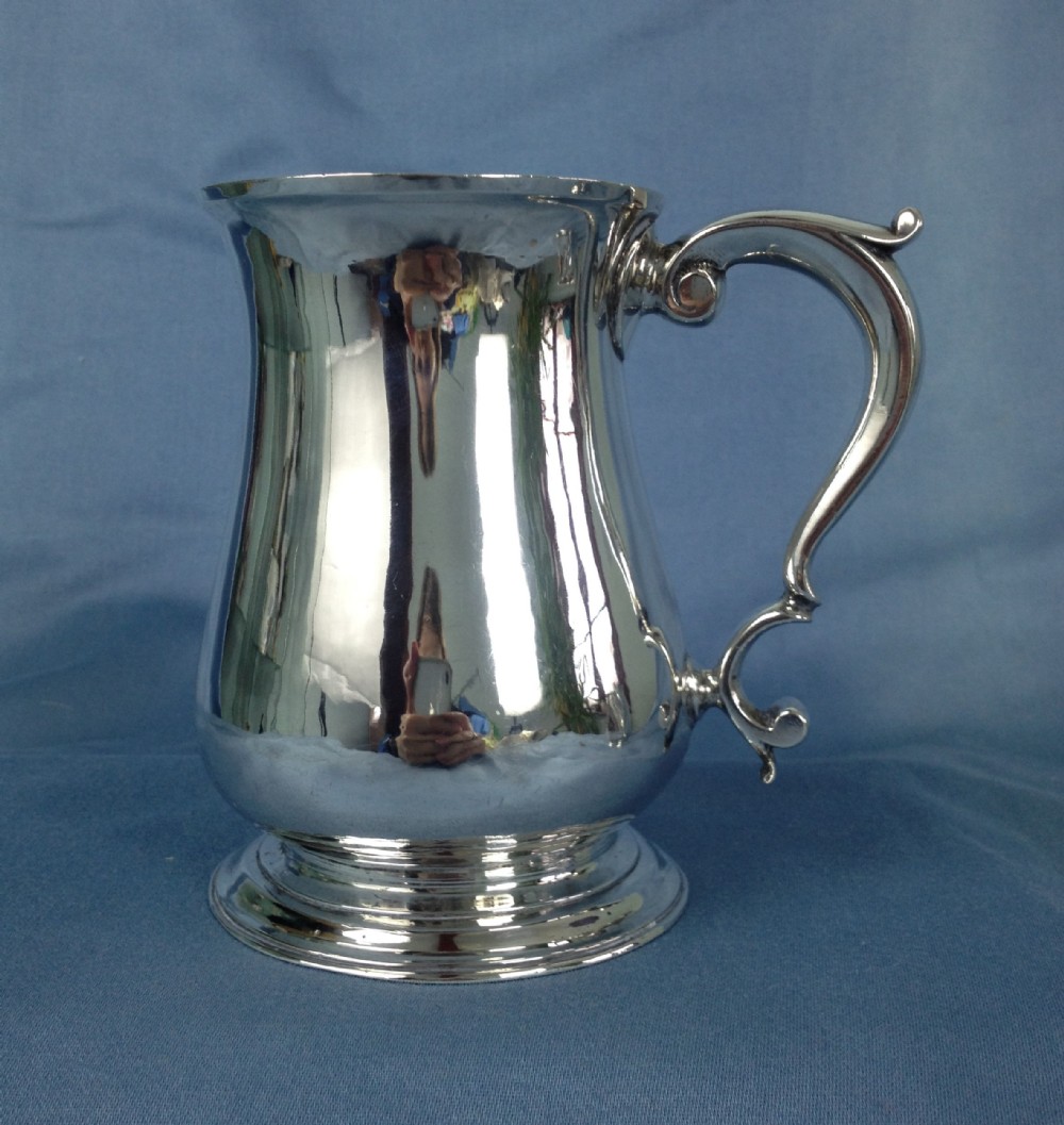 George II Silver Beer Mug London 1753 Shaw & Priest 1 Pint Georgian C18th Tankard William