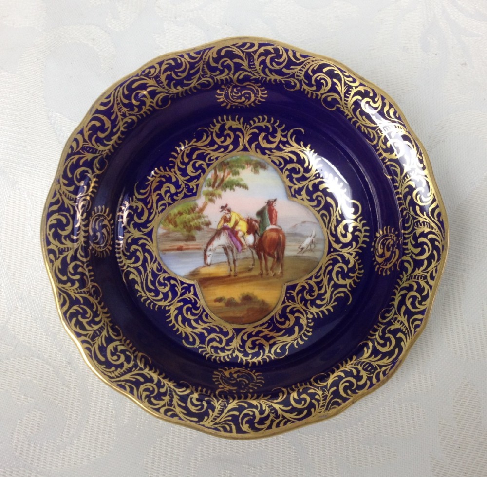 Meissen C19th Trinket Pin Dish Old Master Painted Scene c.1880