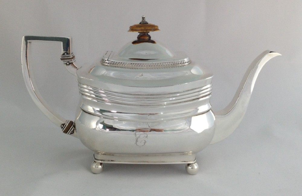 George III Silver Teapot Peter & William Bateman London 1809 Georgian 