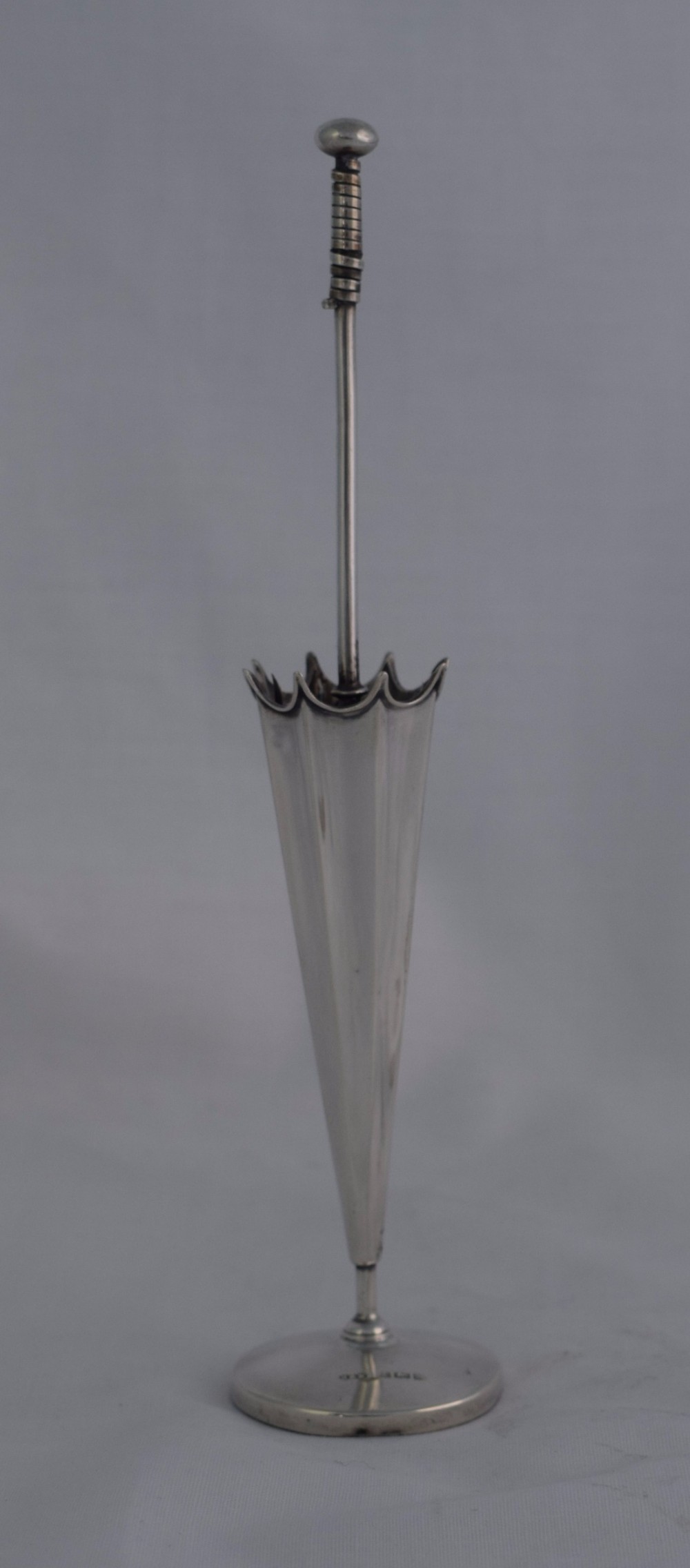 Stylish Novelty Silver Hat Pin Stand Parasol Art Deco Harrison & Hipwood 1922 Holder Umbrella