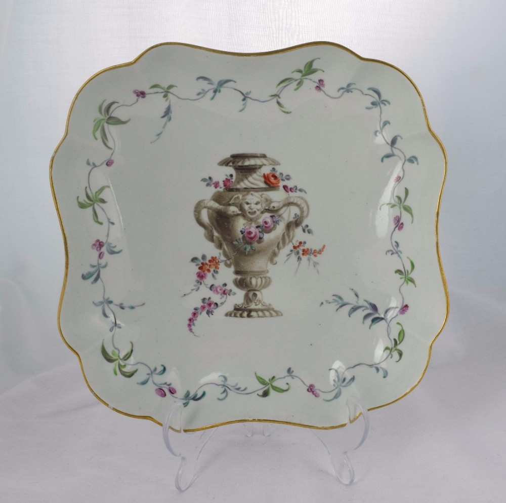 Large First Period Worcester James Giles Square Bowl