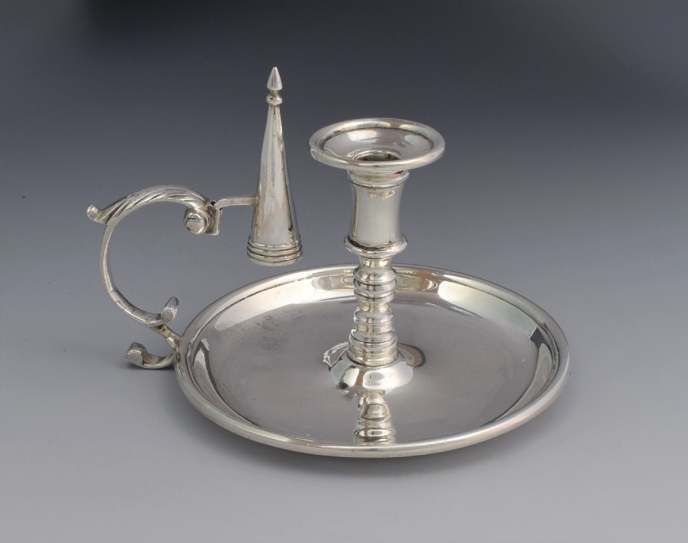 George III Silver Chamberstick John Lias London 1806 Taper Holder Candlestick Georgian Antique