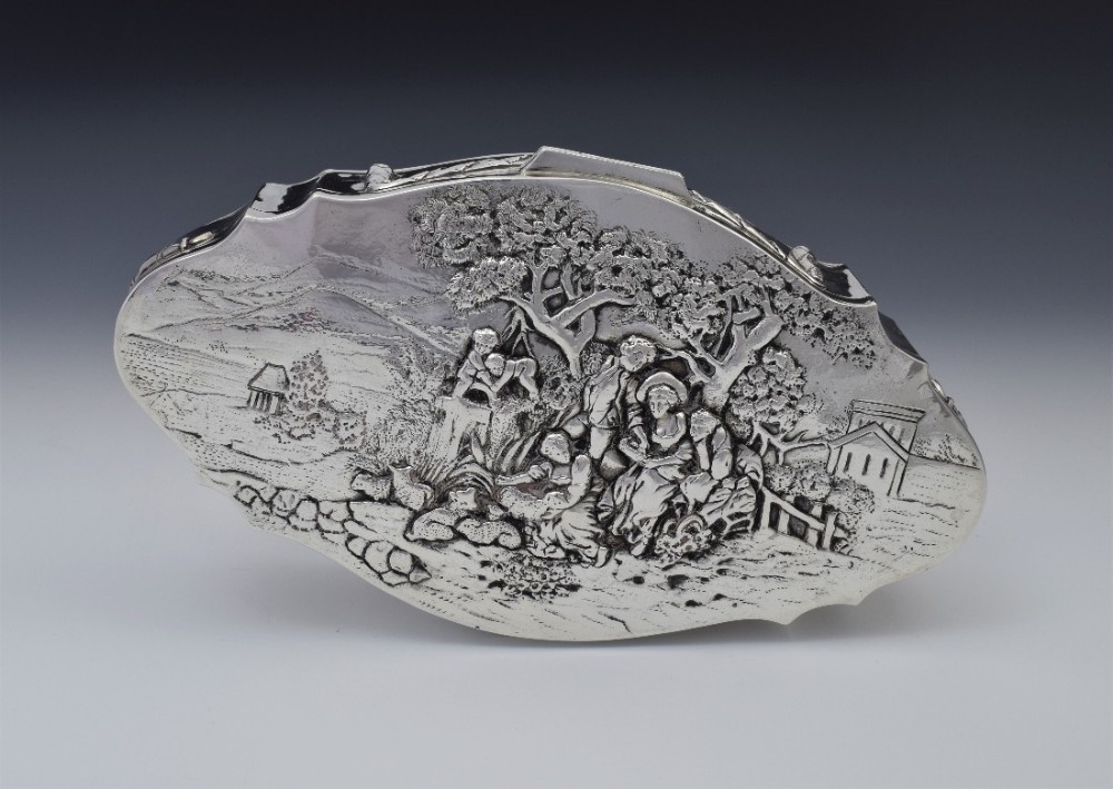 Superb Large German Hanau Silver Embossed Table Box