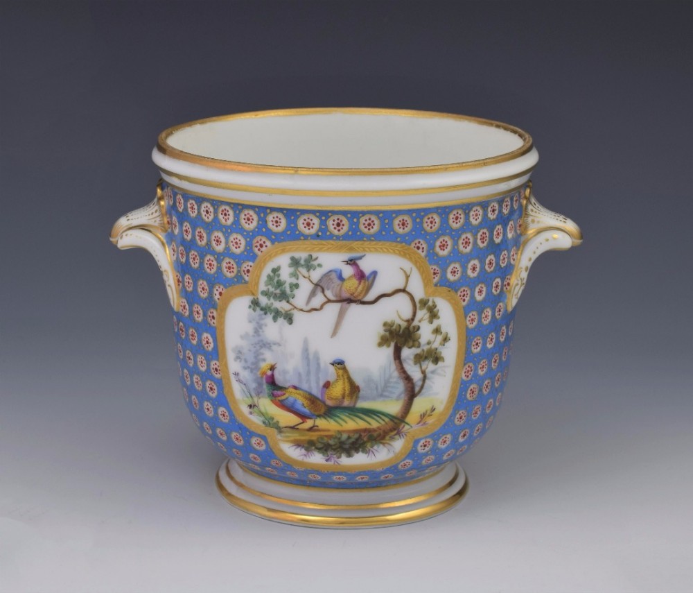 Stunning French Sevres Style Porcelain Bottle Cooler Seau A Bouteille