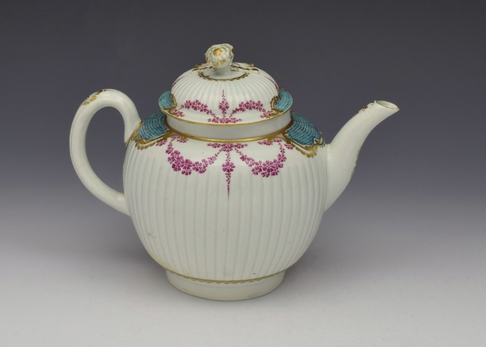 First Period Worcester Sevres Style Teapot, c.1770