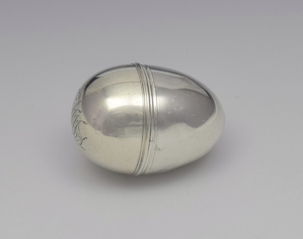 Large Georgian Silver Egg Nutmeg Grater Samuel Meriton 