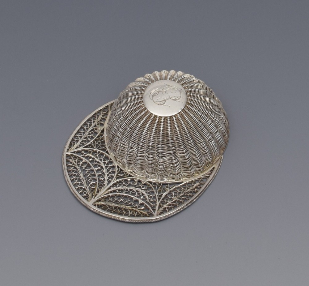Georgian Silver Filigree Jockey Cap Caddy Spoon c.1800