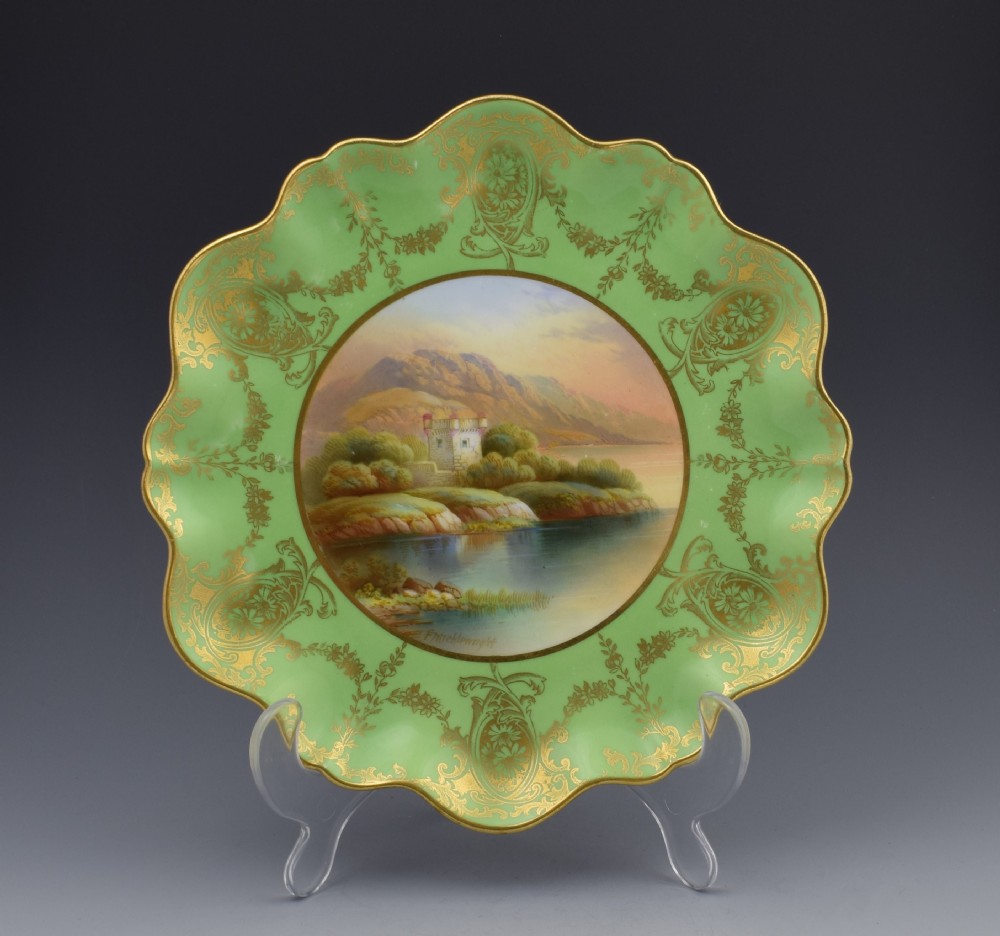 Aynsley Cabinet Plate Loch Leven Castle Frederick c.1910