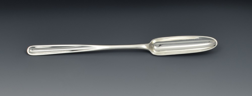 George III Silver Double Ended Marrow Scoop Christopher & Thomas Barker 1803 Georgian View V