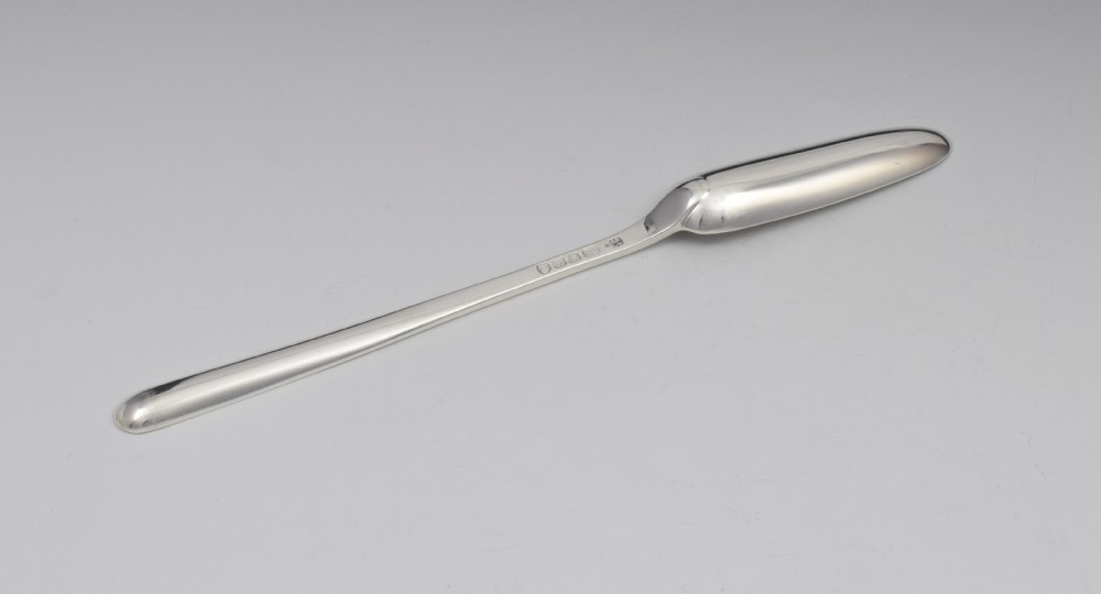 George III Silver Double Ended Marrow Scoop Christopher & Thomas Barker 1803 Georgian View VI