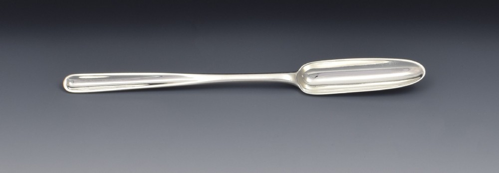 George III Silver Double Ended Marrow Scoop Christopher & Thomas Barker 1803 Georgian View IX