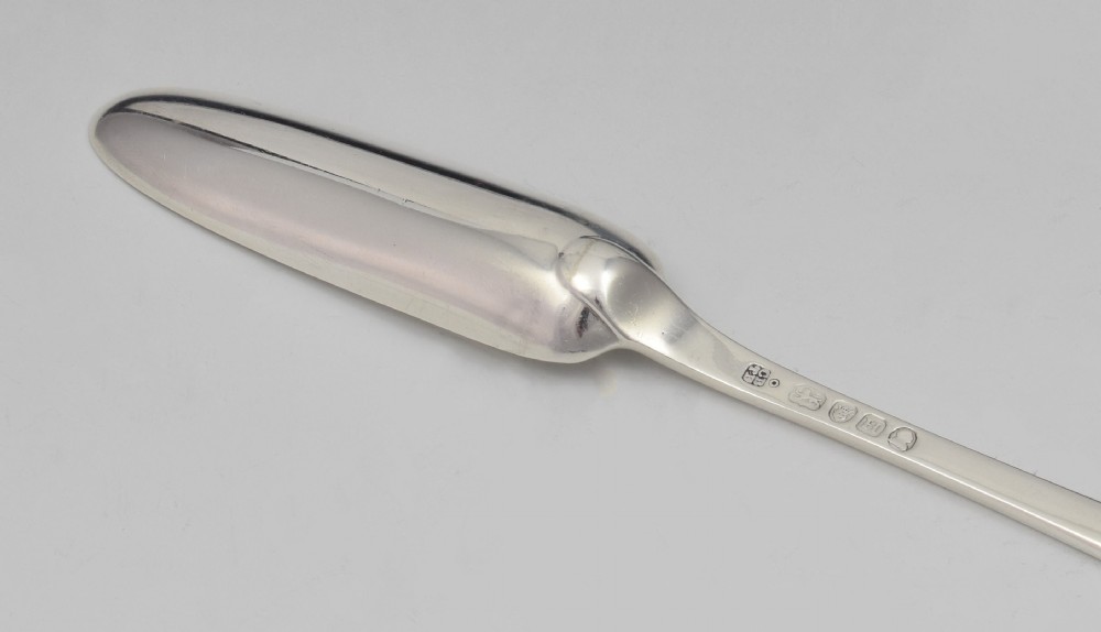 George III Silver Double Ended Marrow Scoop Christopher & Thomas Barker 1803 Georgian View X