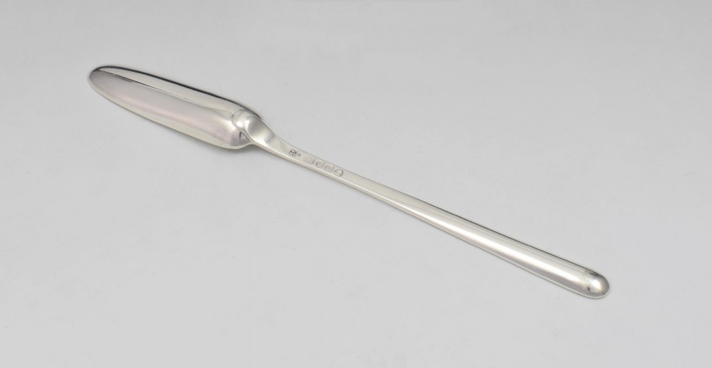 George III Silver Double Ended Marrow Scoop Christopher & Thomas Barker 1803 Georgian View XI