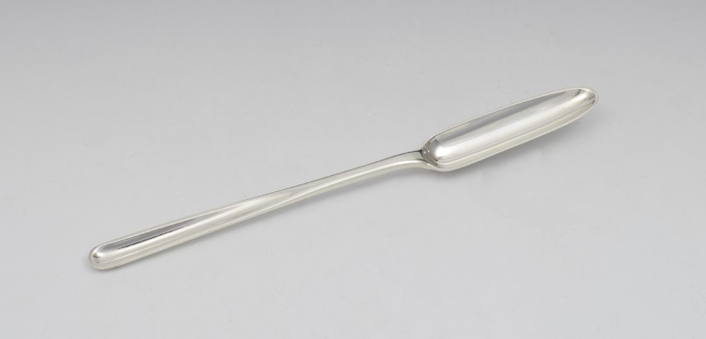 George III Silver Double Ended Marrow Scoop Christopher & Thomas Barker 1803 Georgian View XII