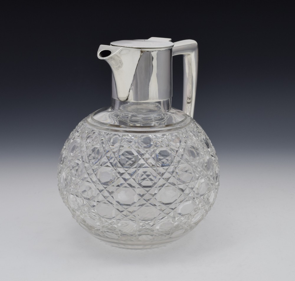 Victorian Dresser Style Silver & Cut Glass Claret Jug Barnard & Sons View II