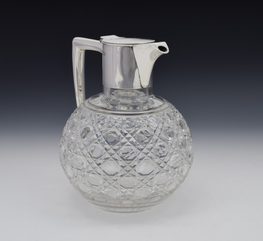Victorian Dresser Style Silver & Cut Glass Claret Jug Barnard & Sons View IV