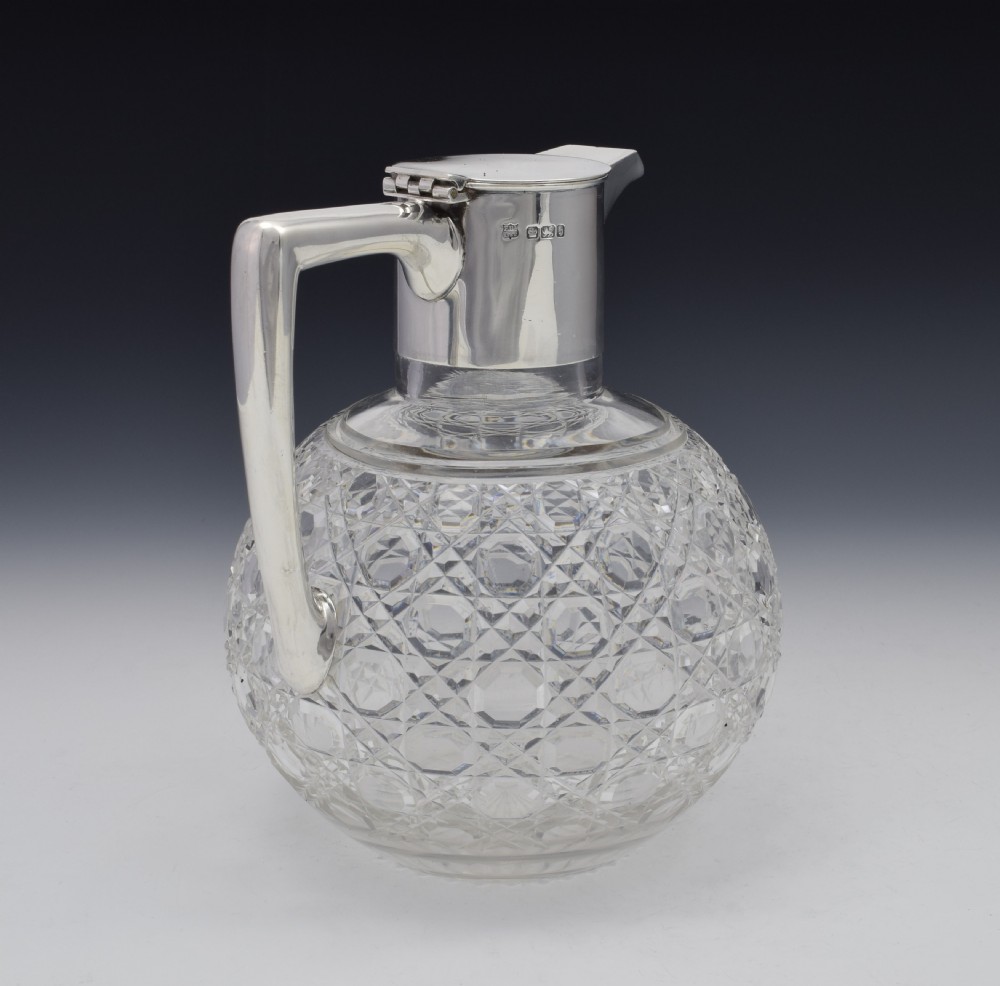 Victorian Dresser Style Silver & Cut Glass Claret Jug Barnard & Sons View VI