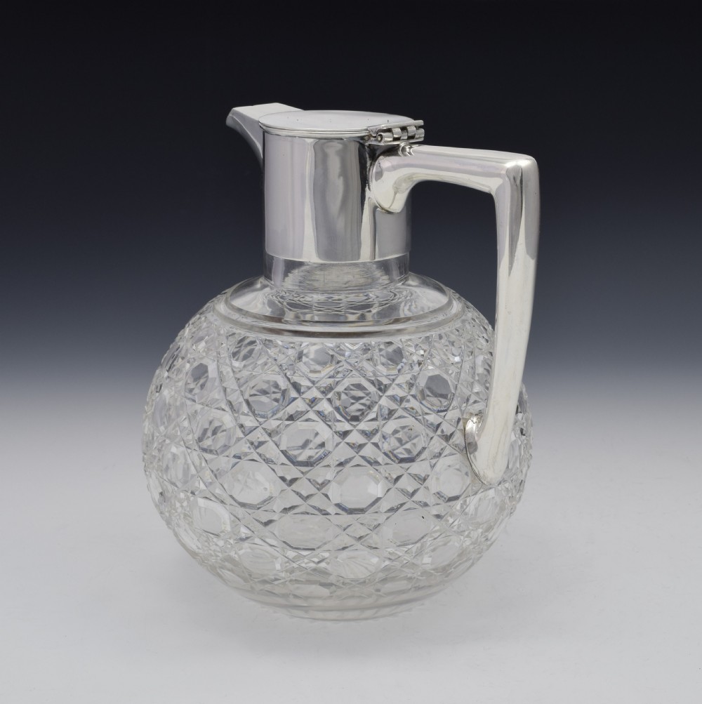Victorian Dresser Style Silver & Cut Glass Claret Jug Barnard & Sons View VIII