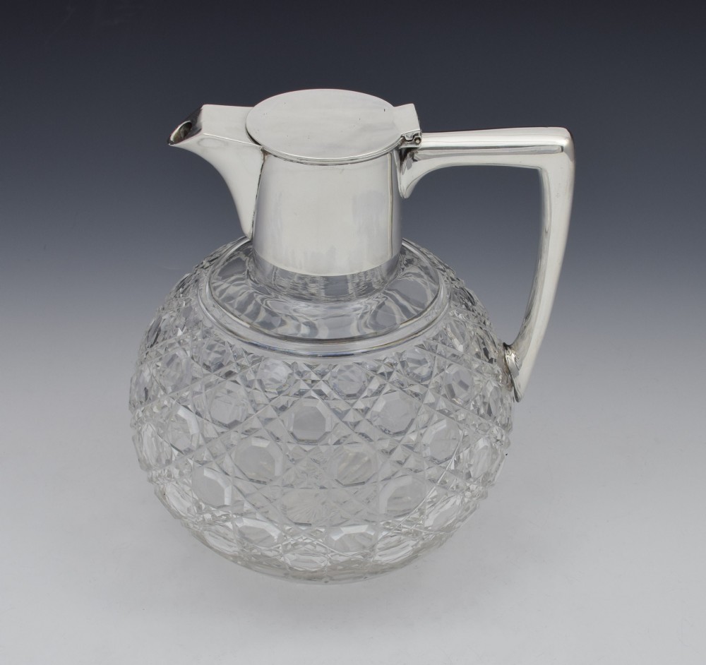 Victorian Dresser Style Silver & Cut Glass Claret Jug Barnard & Sons View X