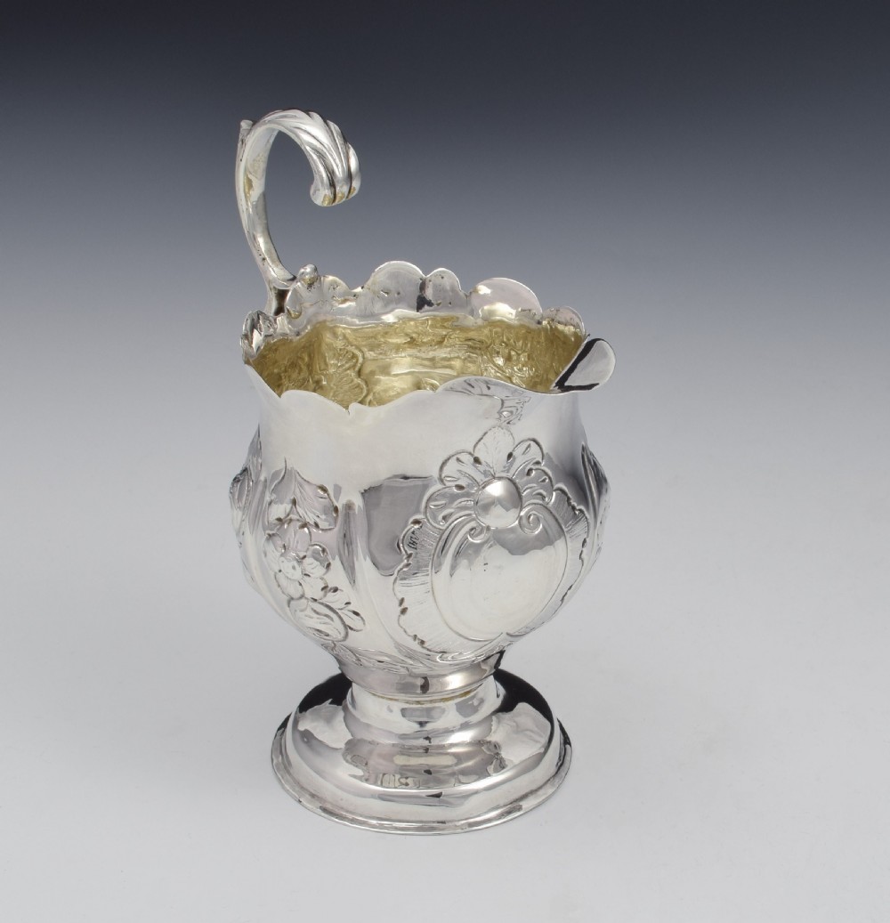 Early George III Silver Pedestal Cream Jug 1763 Georgian View II