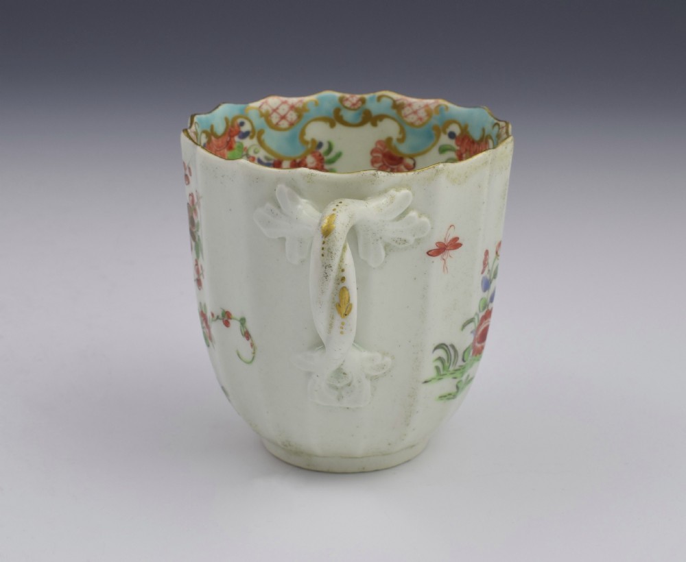 First Period Worcester Two Quail Pattern Coffee Cup & Saucer View VII