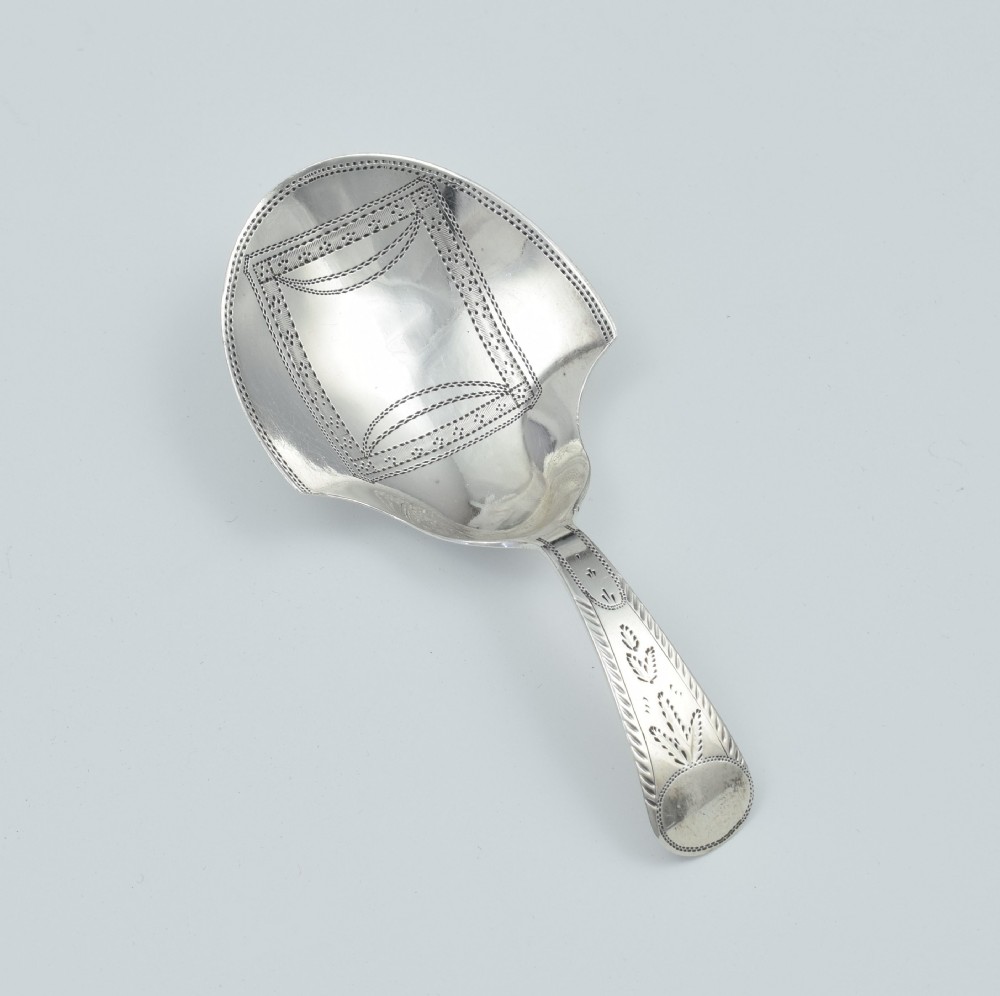 George III Silver Shovel Caddy Spoon Joseph Taylor Georgian View IV