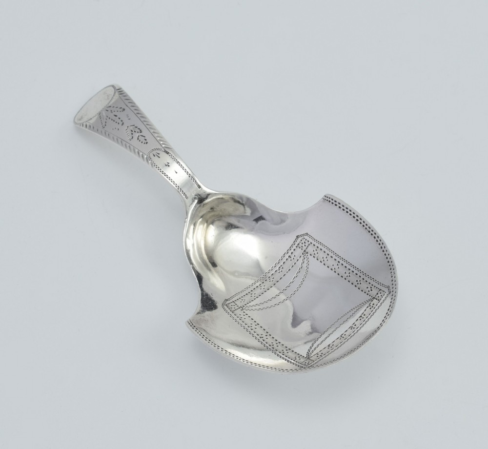 George III Silver Shovel Caddy Spoon Joseph Taylor Georgian View VIII