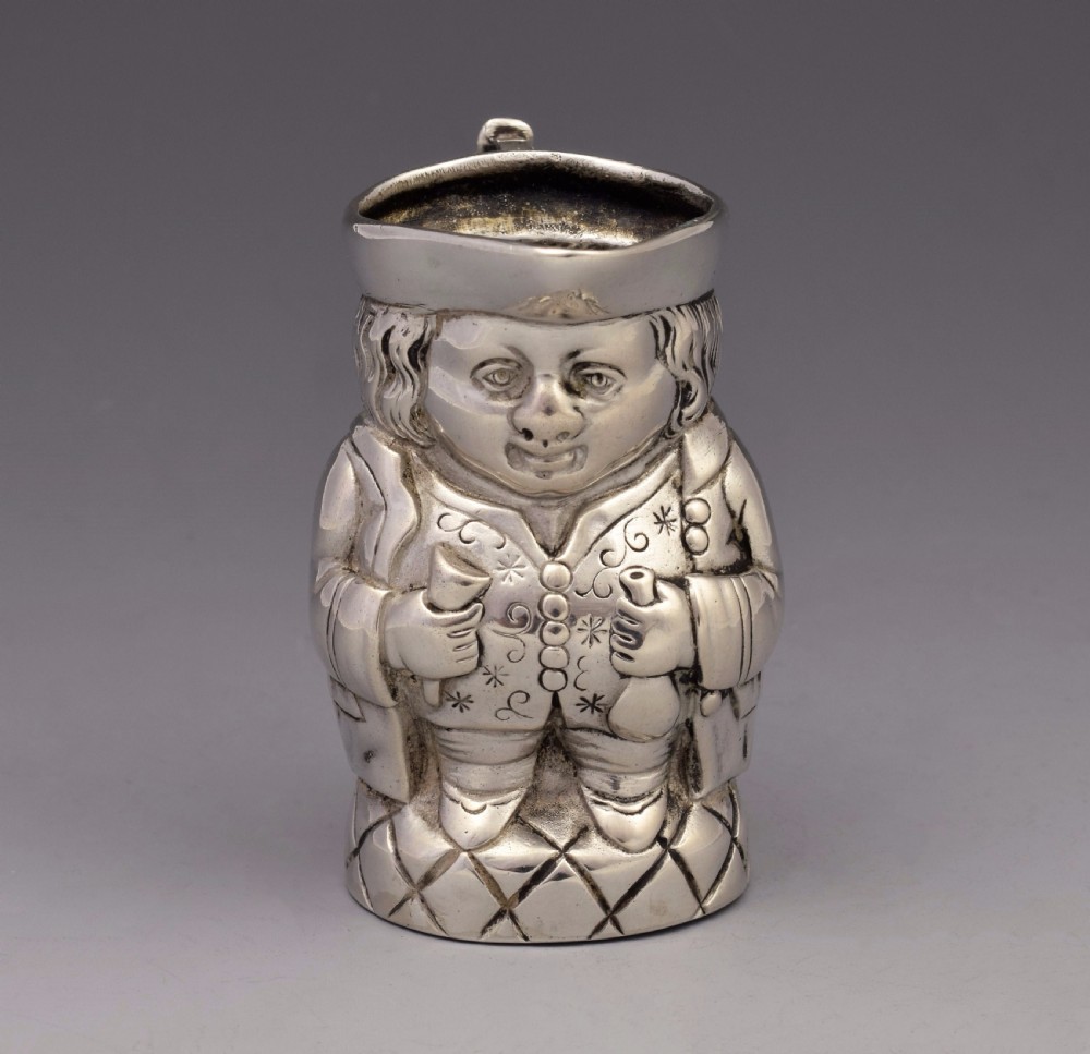 German Hanau Silver Novelty Miniature Toby Jug 