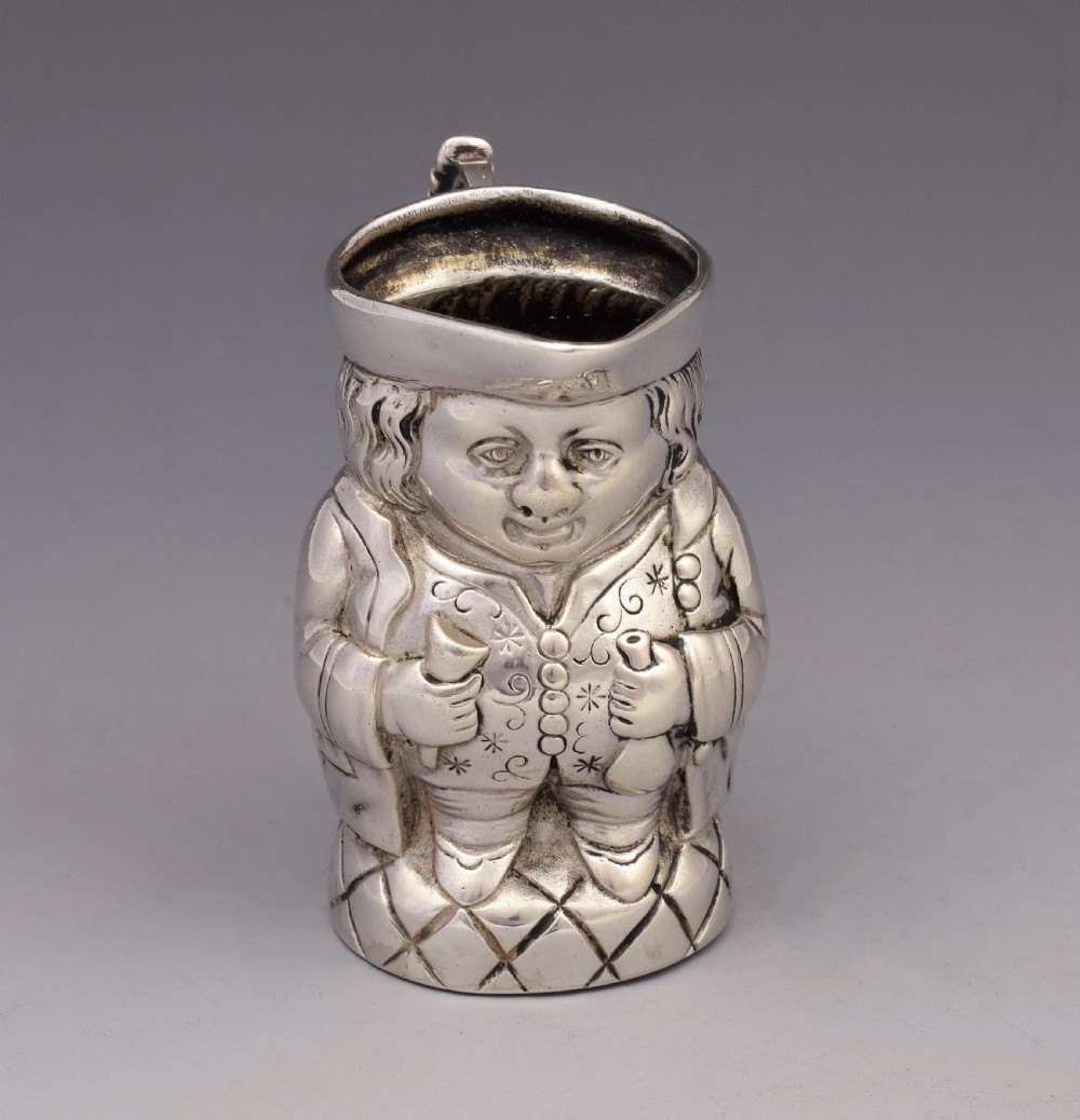 German Hanau Silver Novelty Miniature Toby Jug  View II