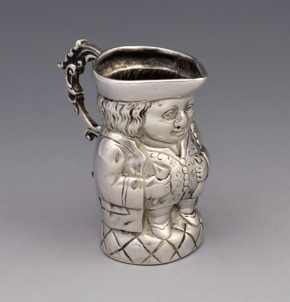 German Hanau Silver Novelty Miniature Toby Jug  View III