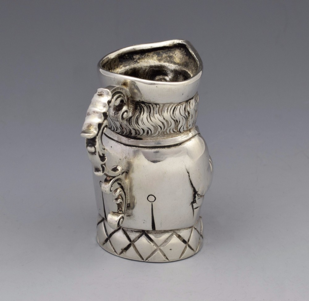 German Hanau Silver Novelty Miniature Toby Jug  View V