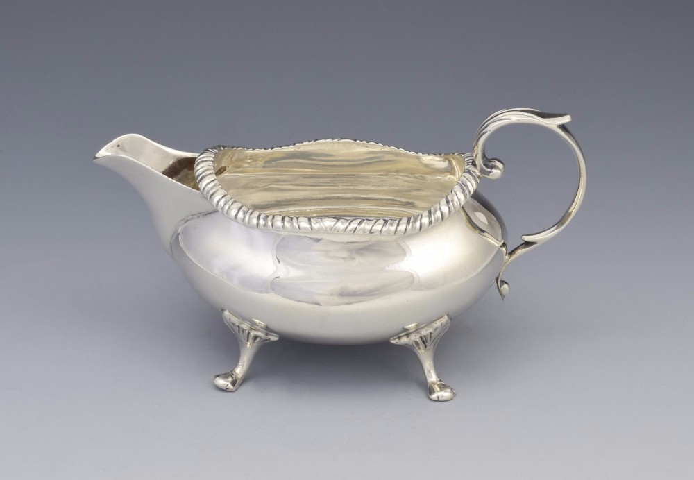 Unusual Small Late Victorian Silver Cream Jug  Sauceboat Thomas Ducrow