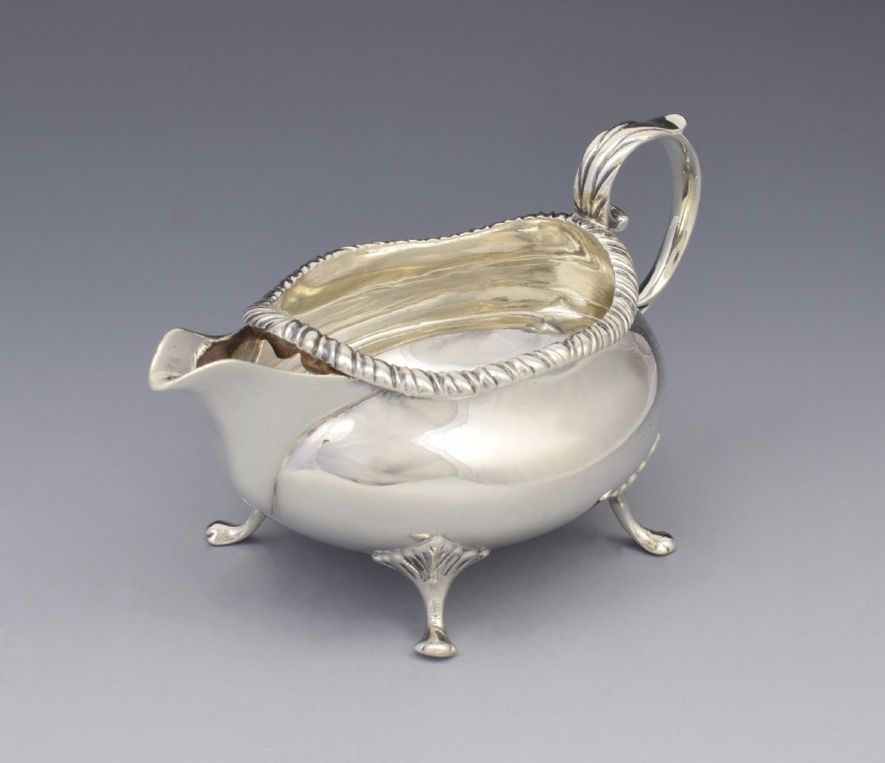 Unusual Small Late Victorian Silver Cream Jug  Sauceboat Thomas Ducrow View II