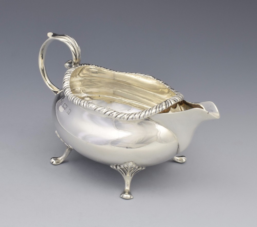 Unusual Small Late Victorian Silver Cream Jug  Sauceboat Thomas Ducrow View IV