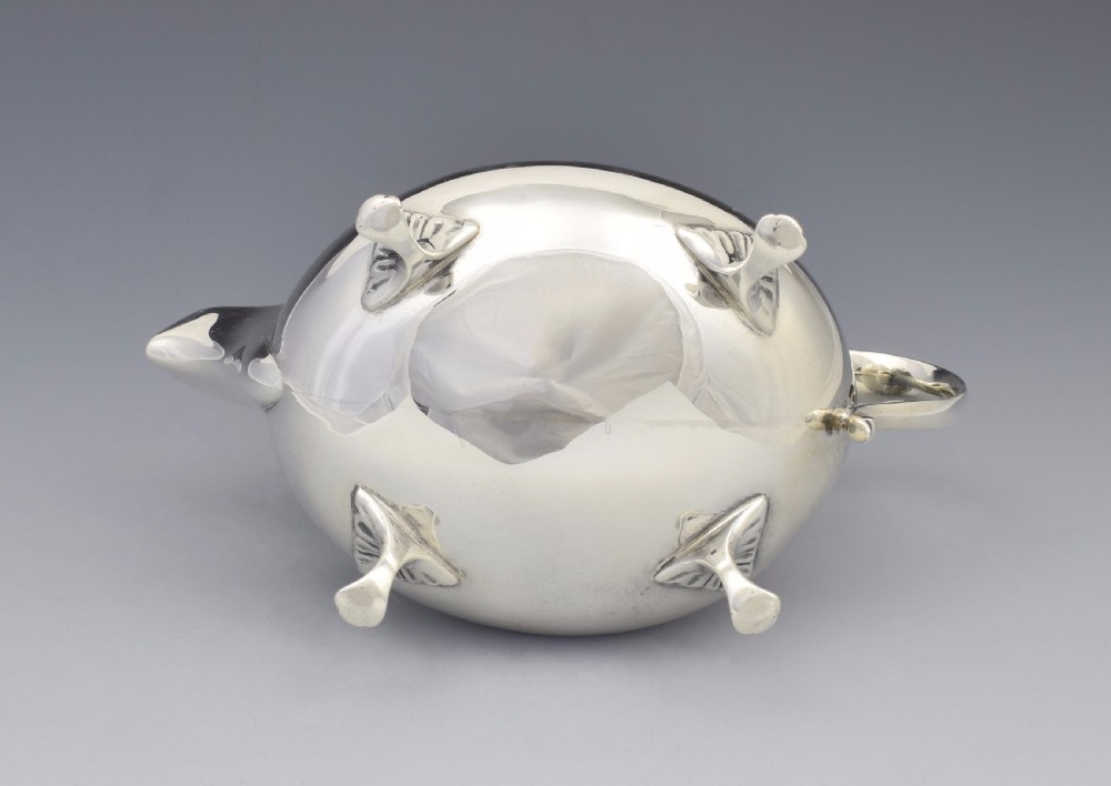 Unusual Small Late Victorian Silver Cream Jug  Sauceboat Thomas Ducrow View IX