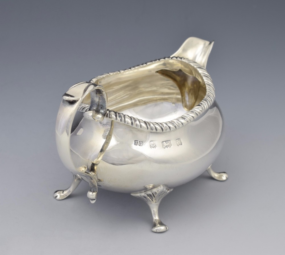 Unusual Small Late Victorian Silver Cream Jug  Sauceboat Thomas Ducrow View X