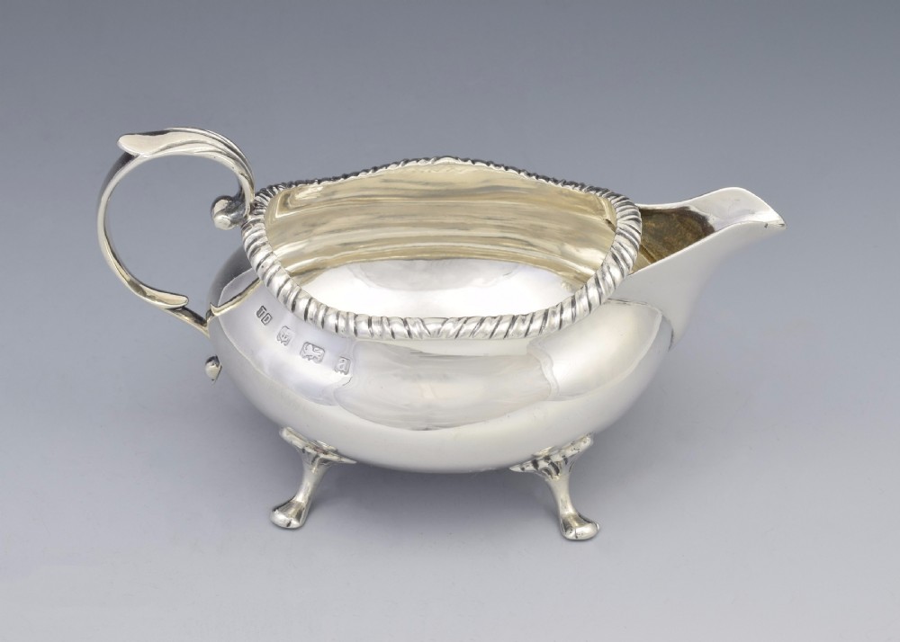 Unusual Small Late Victorian Silver Cream Jug  Sauceboat Thomas Ducrow View XI