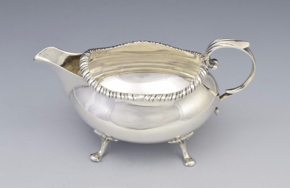 Unusual Small Late Victorian Silver Cream Jug  Sauceboat Thomas Ducrow View XII