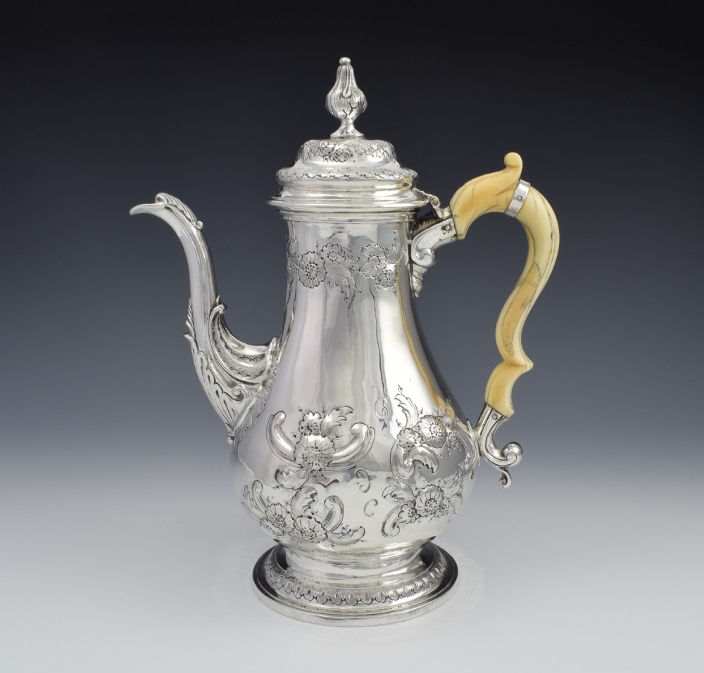 George III Silver Coffee Pot London 1817 Samuel Knight Georgian