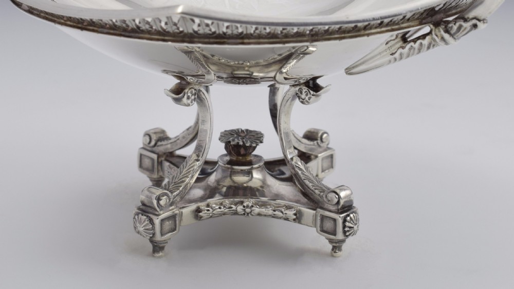 Fine Ornate Pair George V Silver Sweetmeat Dishes D&M Davis View X