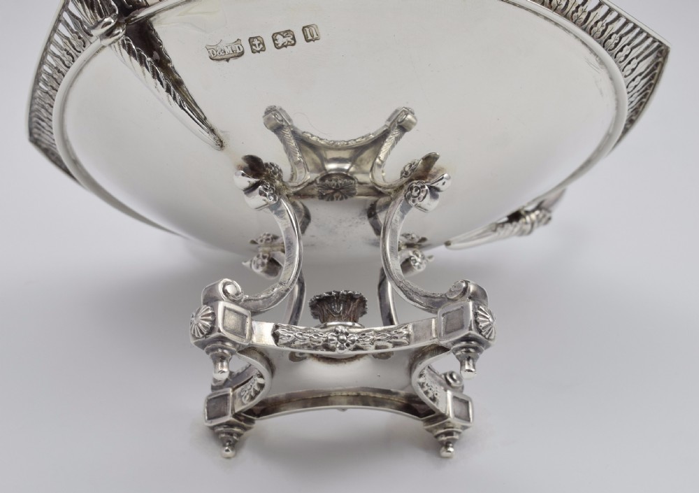 Fine Ornate Pair George V Silver Sweetmeat Dishes D&M Davis View XIV