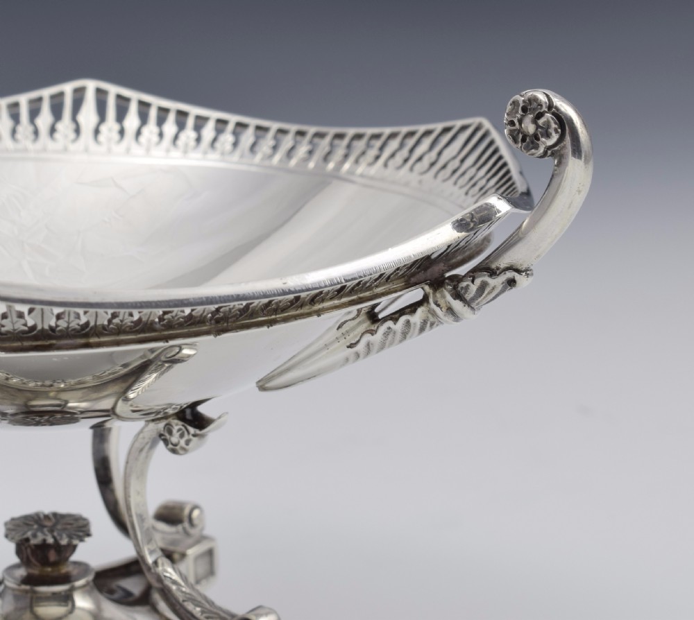 Fine Ornate Pair George V Silver Sweetmeat Dishes D&M Davis View XV