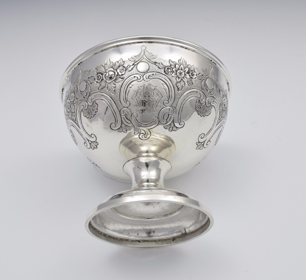 Victorian Scottish Silver Chased Pedestal Bowl Mackay & Chisholm Edinburgh View VII