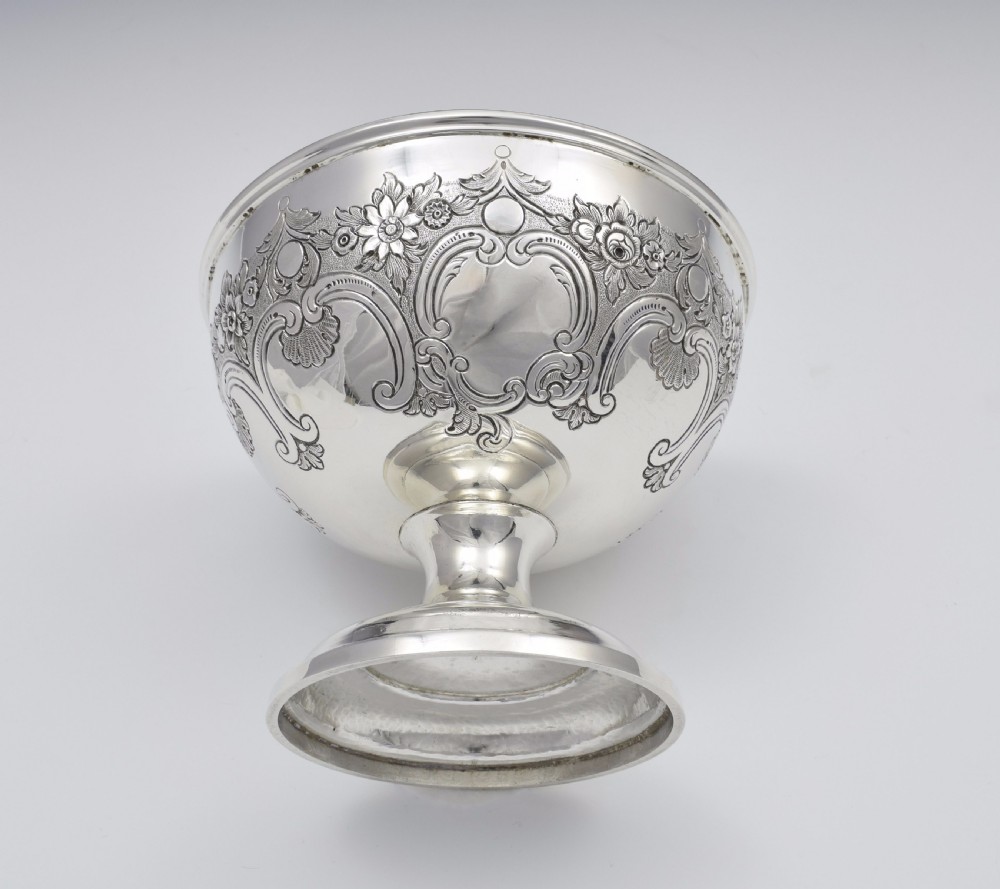 Victorian Scottish Silver Chased Pedestal Bowl Mackay & Chisholm Edinburgh View IX