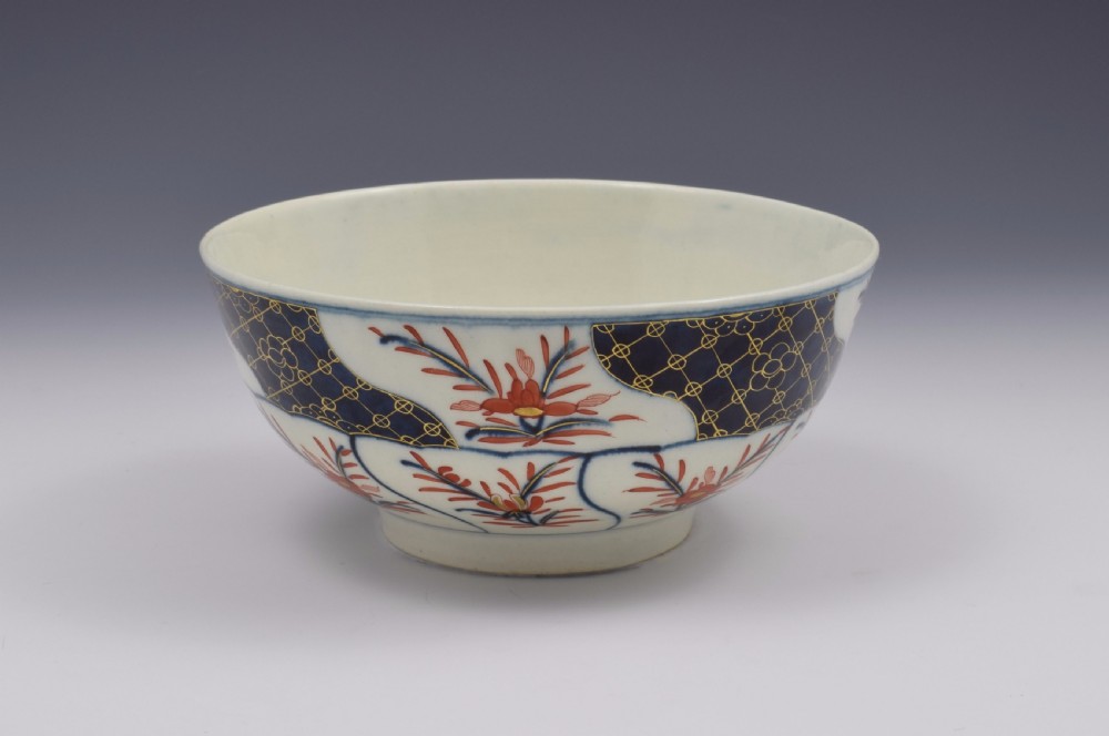 First Period Worcester Porcelain Imari Slop Bowl c.1775